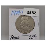 1949-S 90% Silv Franklin Half $1