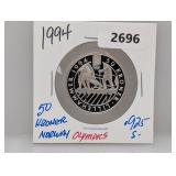 1994 .925 Silv Olympics Norway 50 Kroner