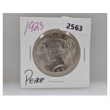 1923 90% Silv Peace $1 Dollar
