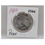 1923 90% Silv Peace $1 Dollar