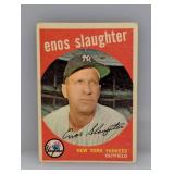1959 Topps Baseball Slaughter HOF Crease/Surface