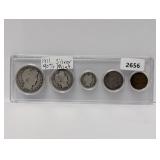 1911 90% Silv Mint Set