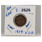 1909 VDB Wheat Penny