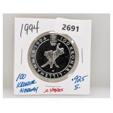 1994 .925 Silv Olympics Norway 100 Kroner
