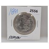 1891 90% Silv Morgan $1 Dollar