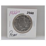 1922-S 90% Silv Peace $1 Dollar