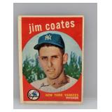 1959 Topps HN Jim Coates Yankees Edges/Stain