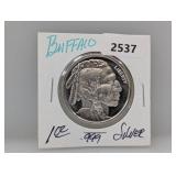 1oz .999 Silv Buffalo Round