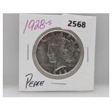 1928-S 90% Silv Peace $1 Dollar