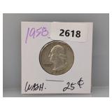 1958 90% Silv Wash Quarter