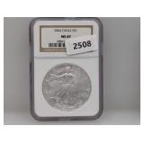 NGC 2004 MS69 1oz .999 Silv Eagle $1