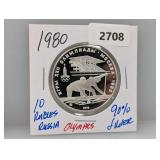 1980 90% Silv Olympics Russia 10 Rubles