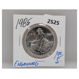 1984 1oz .999 Silv Engelhard Round