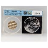 GCS 2002-P BU IN Waffle Canceled Quarter