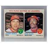 1973 Topps RBI Ldrs Johnny Bench Dick Allen Edges