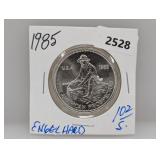 1985 1oz .999 Silv Engelhard Round
