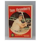 1959 Topps Baseball HN Faye Throneberry Surface