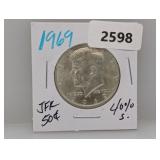 1969 40% Silv JFK Half $1 Dollar