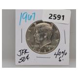 1967 40% Silv JFK Half $1 Dollar