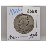 1954-S 90% Silv Franklin Half $1