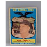 1959 Topps Baseball HN Bob Turley All Star Edges