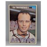 1967 Topps Eddie Mathews HOF Surface/Crease/MKS