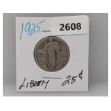 1925 90% Silv Liberty Quarter
