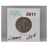 1928 90% Silv Liberty Quarter
