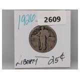 1926 90% Silv Liberty Quarter