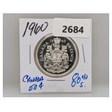 1960 80% Silv Canada Half $1 Dollar