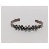 .925 Sterling Silver Turquoise Cuff Bracelet