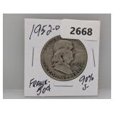 1952-D 90% Silv Franklin Half $1 Dollar