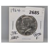 1964 90% Silv JFK Half $1 Dollar