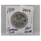 1893 90% Silv Columbian Expo Half $1