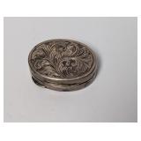 .925 Sterling Silver Filigree Pill Container