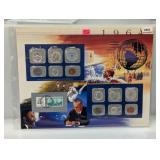 1964-P,D US Mint Set & Postal Comm Page