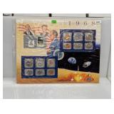 1968-P,D US Mint Set & Postal Comm Page