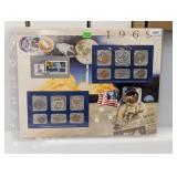 1969-P,D US Mint Set & Postal Comm Page