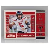 2017 Contenders Mahomes RC Game Day Tickets # 15