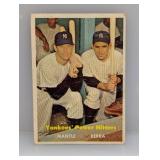 1957 Topps Power Hitters HOF Mantle/Berra Damage