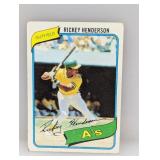 1980 Topps Rickey Henderson HOF Edges/Crease/Stain