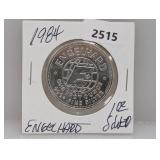 1984 1oz .999 Silv Engelhard Round