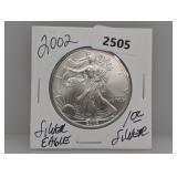 2002 1oz .999 Silv Eagle $1 Dollar