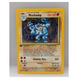 1999 Pokemon 1st Edition Machamp Holo #8 Edges