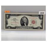 1963-A Red Seal $2 US Note