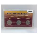 Last Year of 1937 Complete Buffalo Nickel Coll