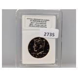 USCG 2011 UNC 24KT Gold Enriched JFK Half $1