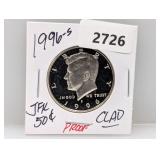 1996-S PF JFK Half $1 Dollar