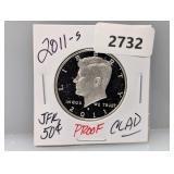 2011-S PF JFK Half $1 Dollar