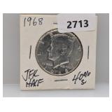1968 40% Silv JFK Half $1 Dollar